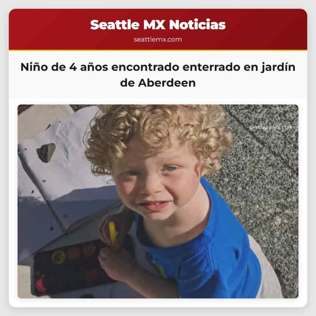 Niño de 4 años encontrado enterrado en jardín de