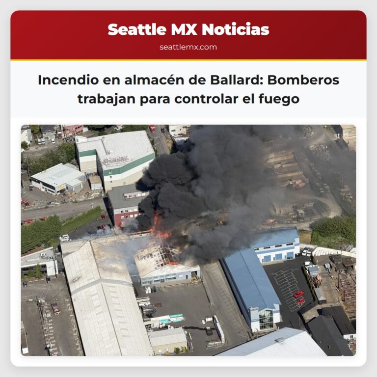 Incendio en almacén de Ballard Bomberos trabajan para controlar el fuego