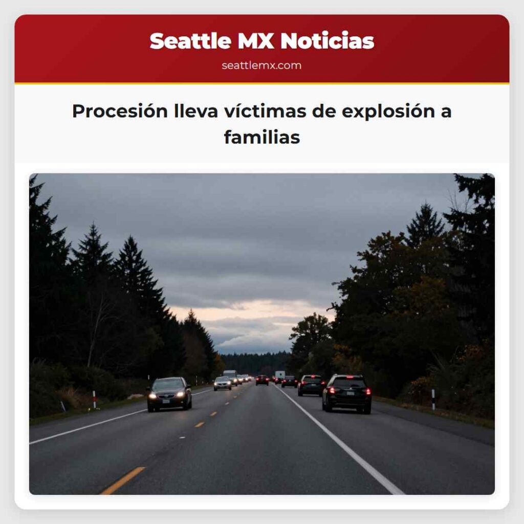 Procesión lleva víctimas de explosión a familias