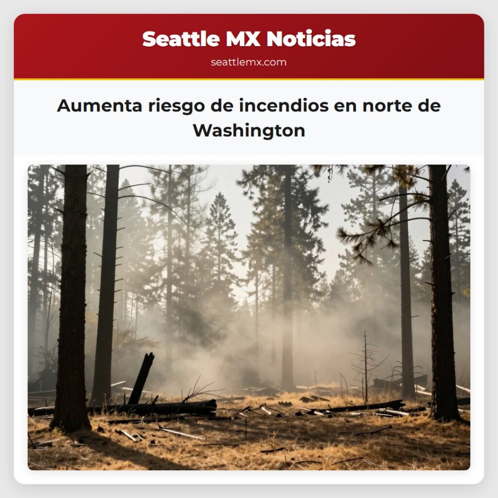 Aumenta riesgo de incendios en norte de Washington