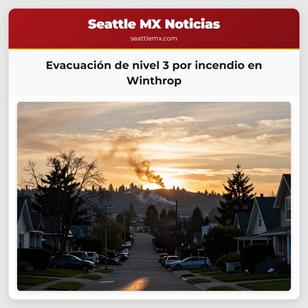 Evacuación de nivel 3 por incendio en Winthrop