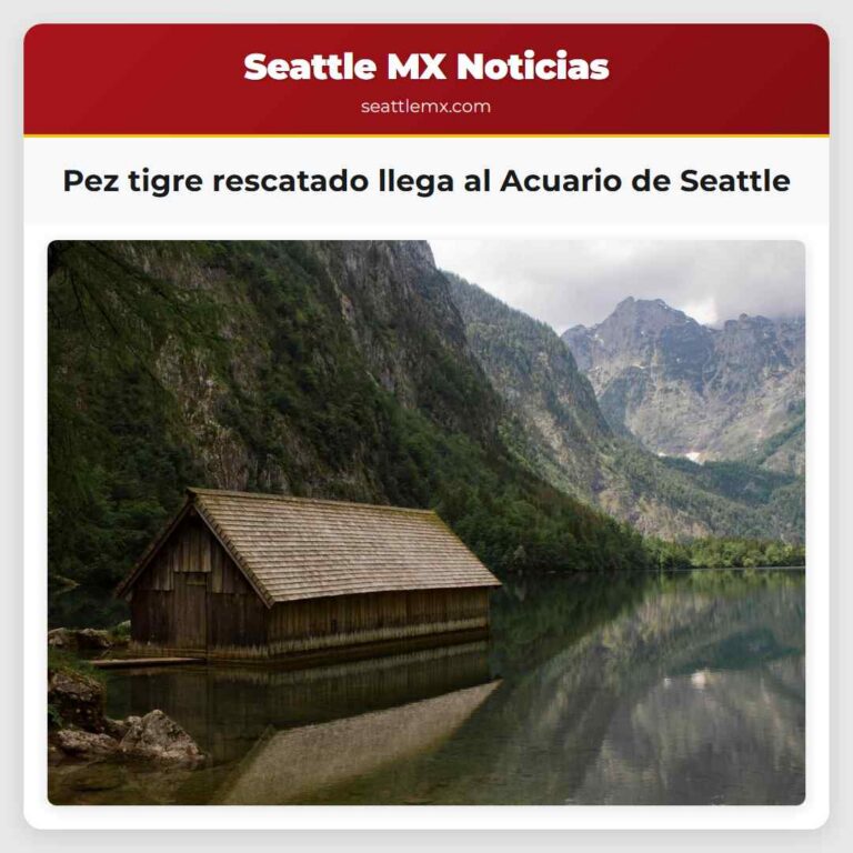 Pez tigre rescatado llega al Acuario de Seattle