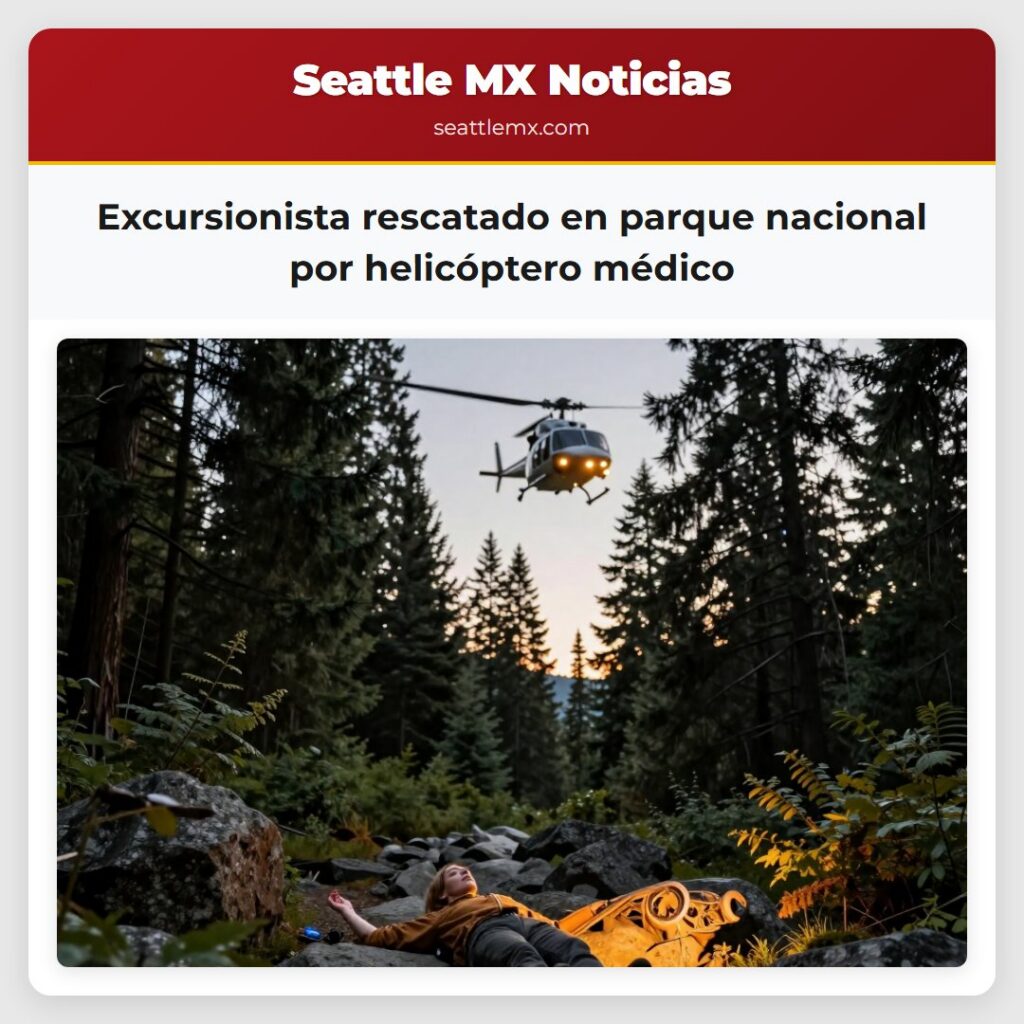 Excursionista rescatado en parque nacional por