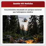 Excursionista rescatado en parque nacional por helicóptero médico