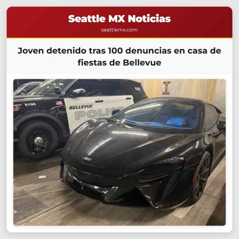Joven detenido tras 100 denuncias en casa de fiestas de Bellevue