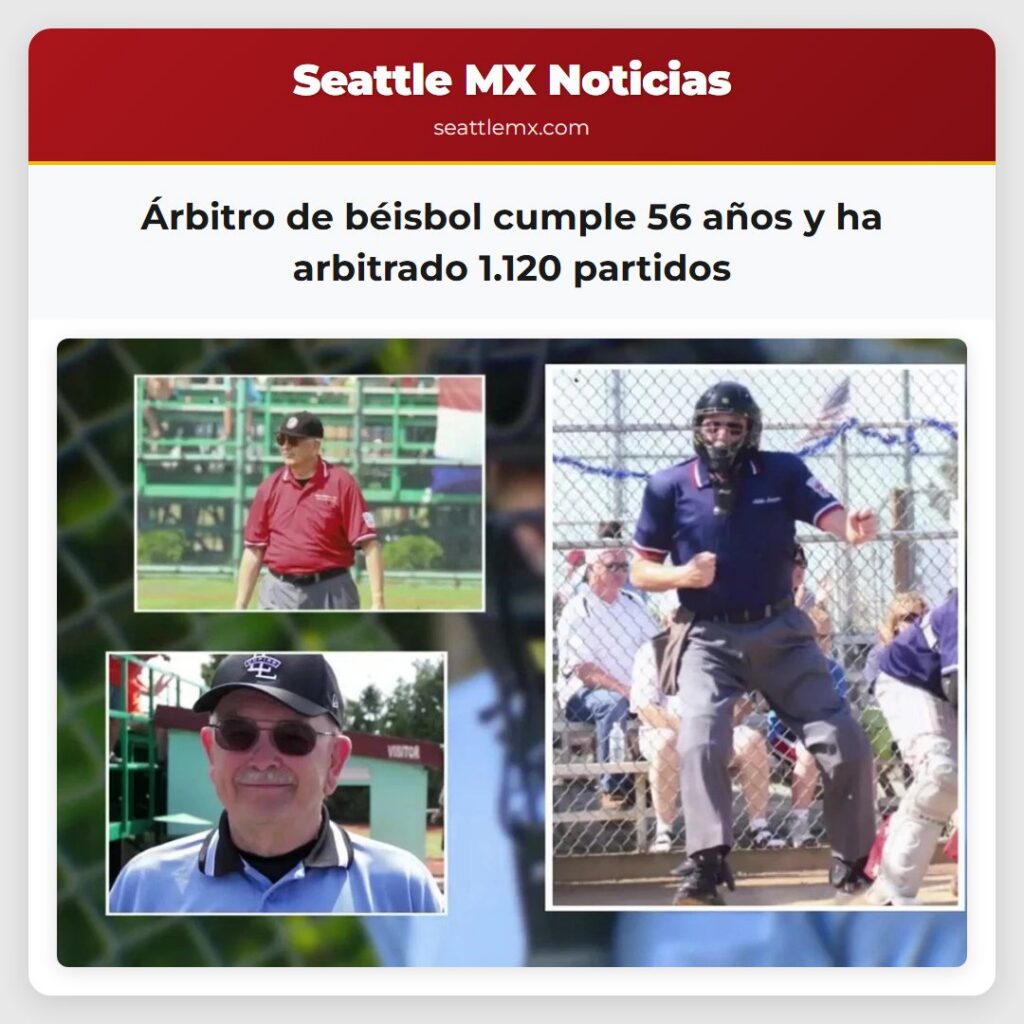 Árbitro de béisbol cumple 56 años y ha arbitrado