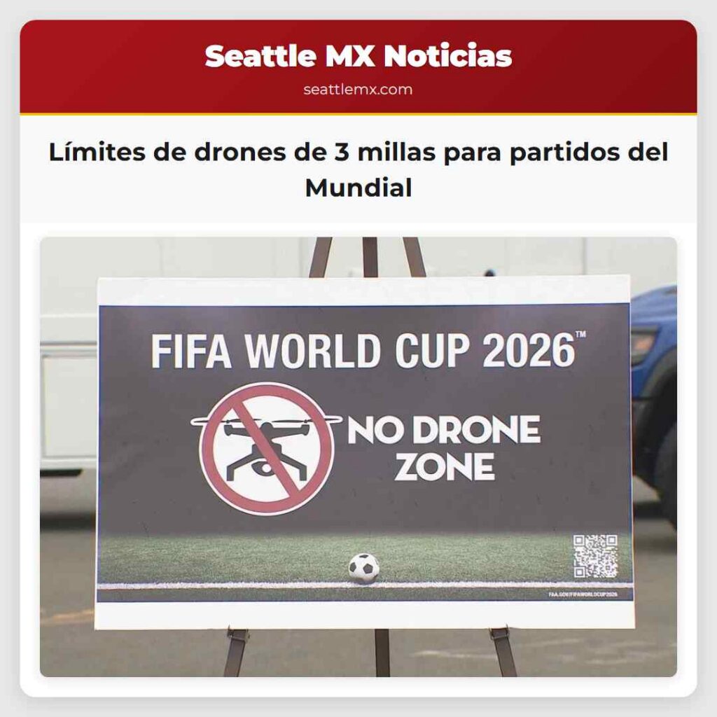 Límites de drones de 3 millas para partidos del