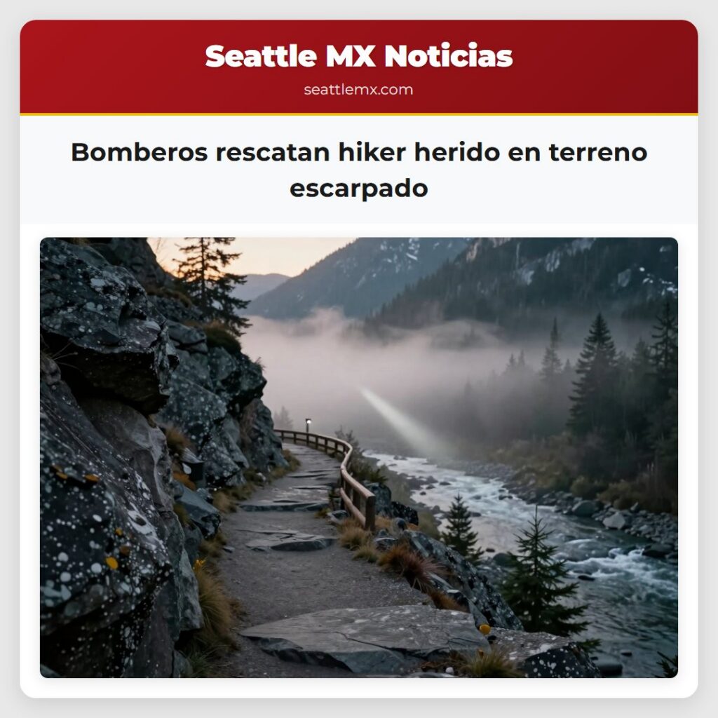 Bomberos rescatan hiker herido en terreno