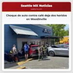 Choque de auto contra café deja dos heridos en Woodinville