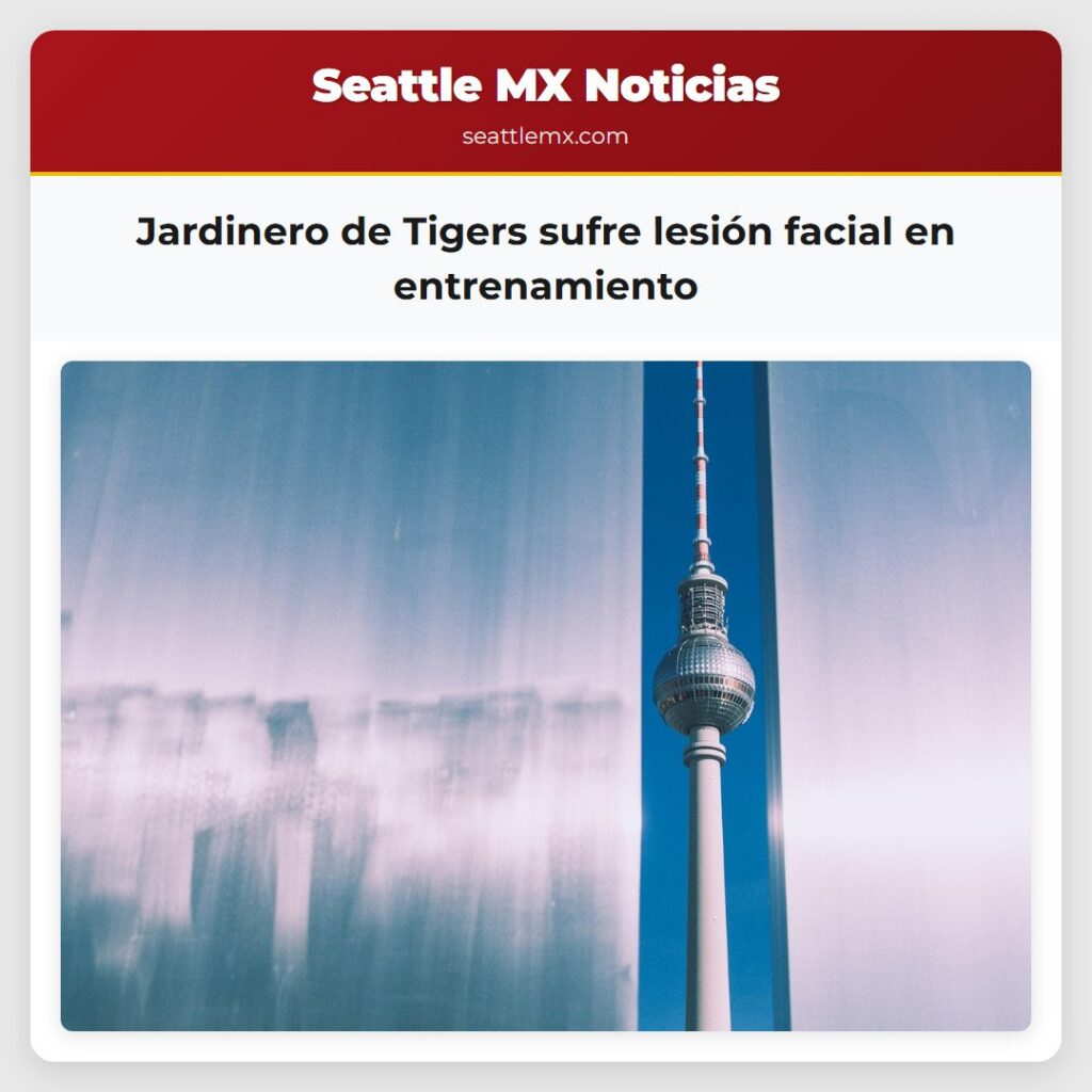 Jardinero de Tigers sufre lesión facial en