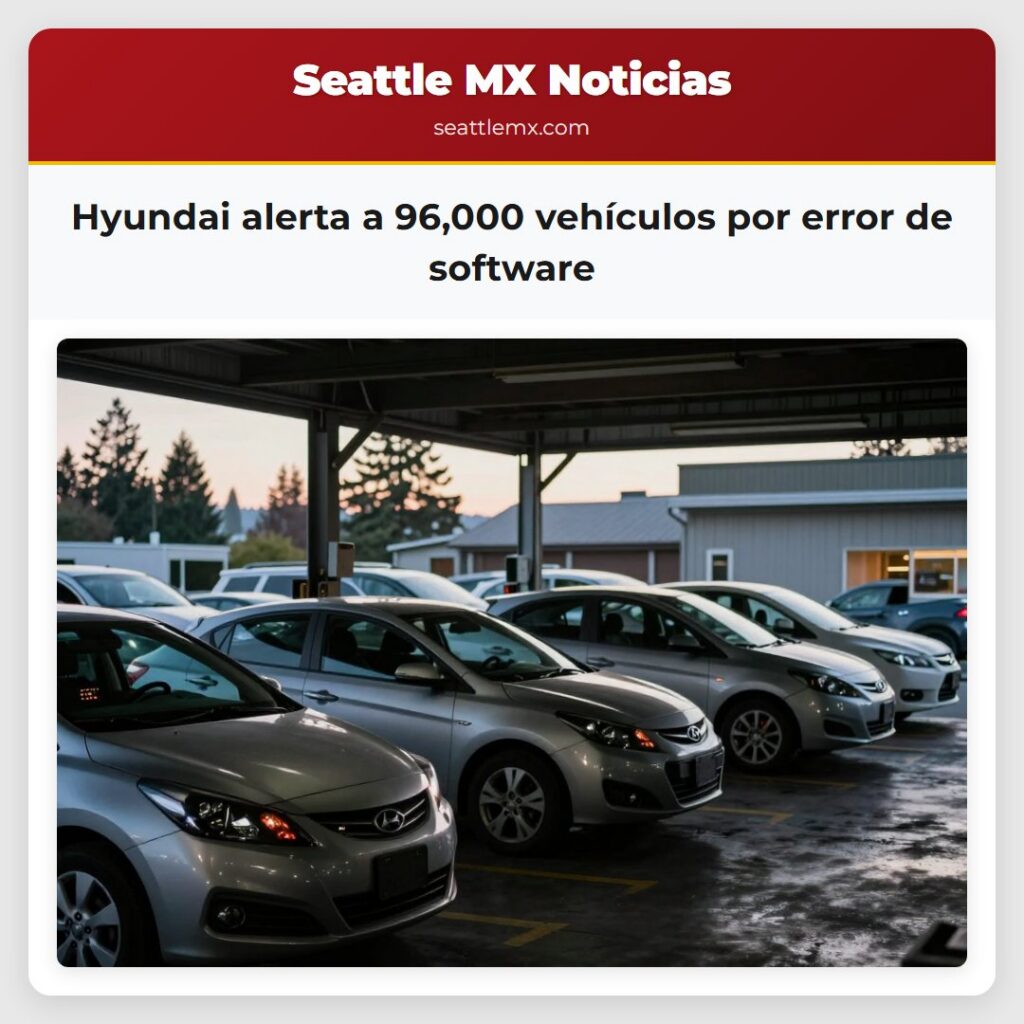 Hyundai alerta a 96,000 vehículos por error de