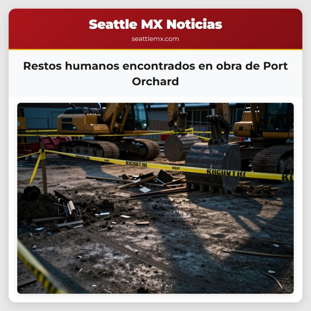 Restos humanos encontrados en obra de Port Orchard