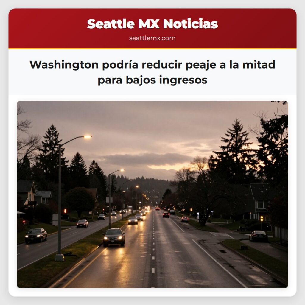 Washington podría reducir peaje a la mitad para