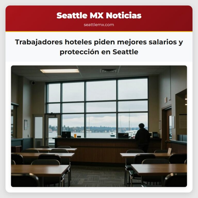 Trabajadores hoteles piden mejores salarios y protección en Seattle
