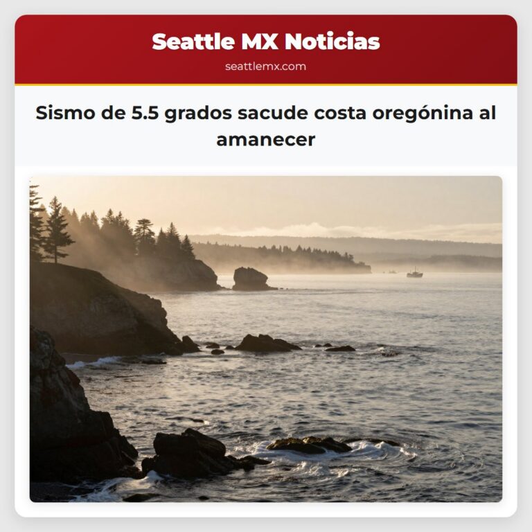 Sismo de 5.5 grados sacude costa oregónina al amanecer