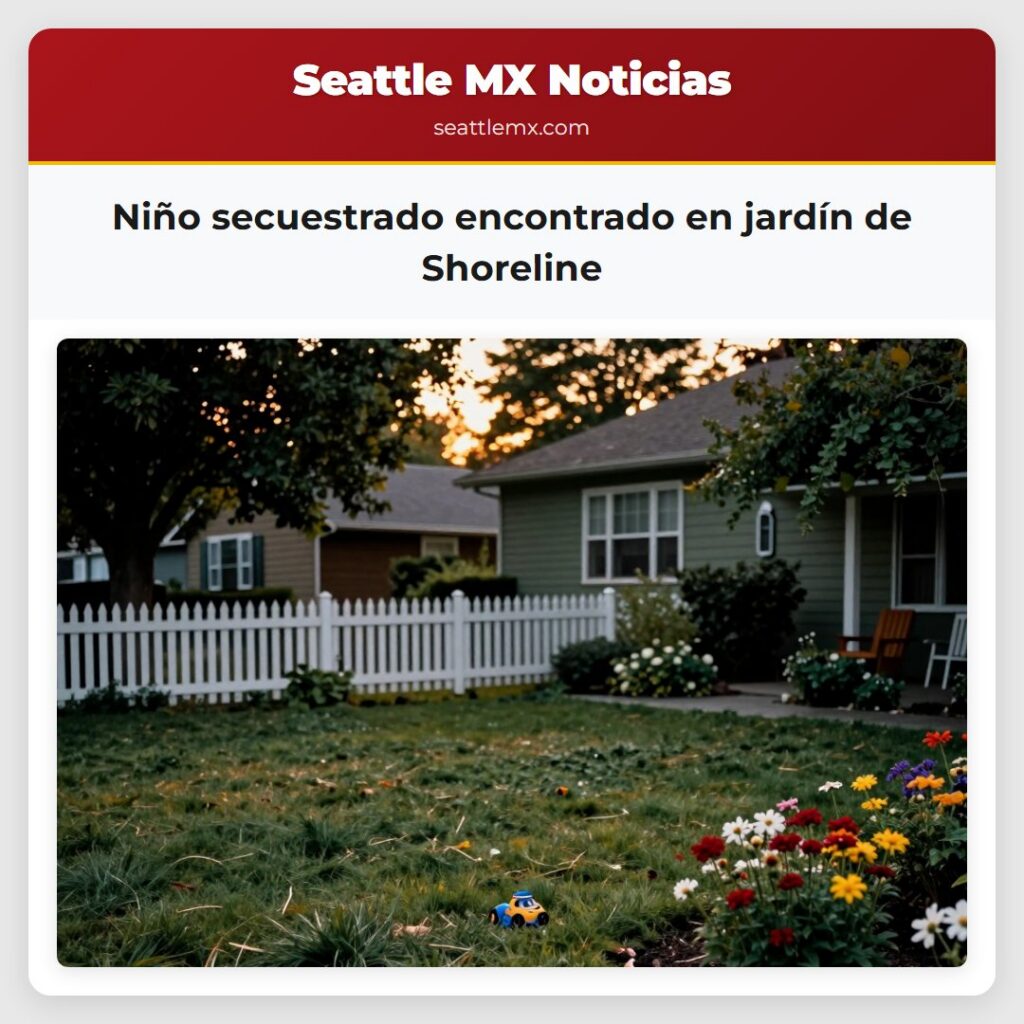 Niño secuestrado encontrado en jardín de Shoreline
