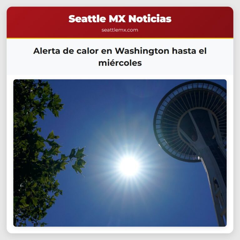 Alerta de calor en Washington hasta el miércoles