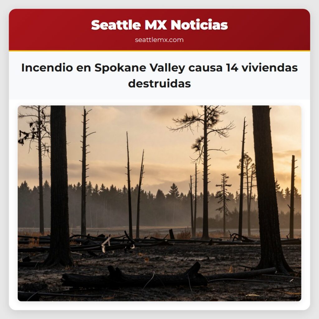 Incendio en Spokane Valley causa 14 viviendas