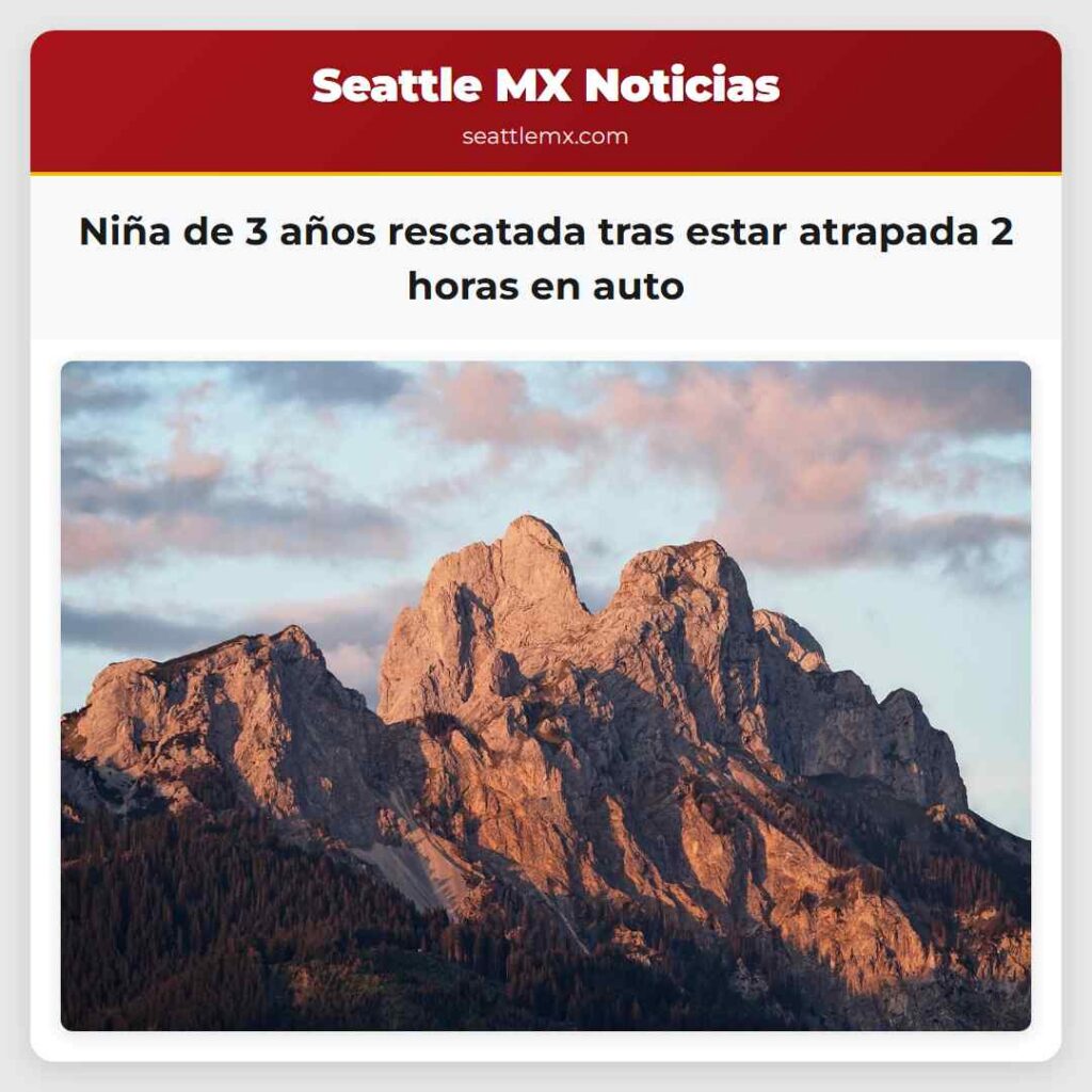 Niña de 3 años rescatada tras estar atrapada 2