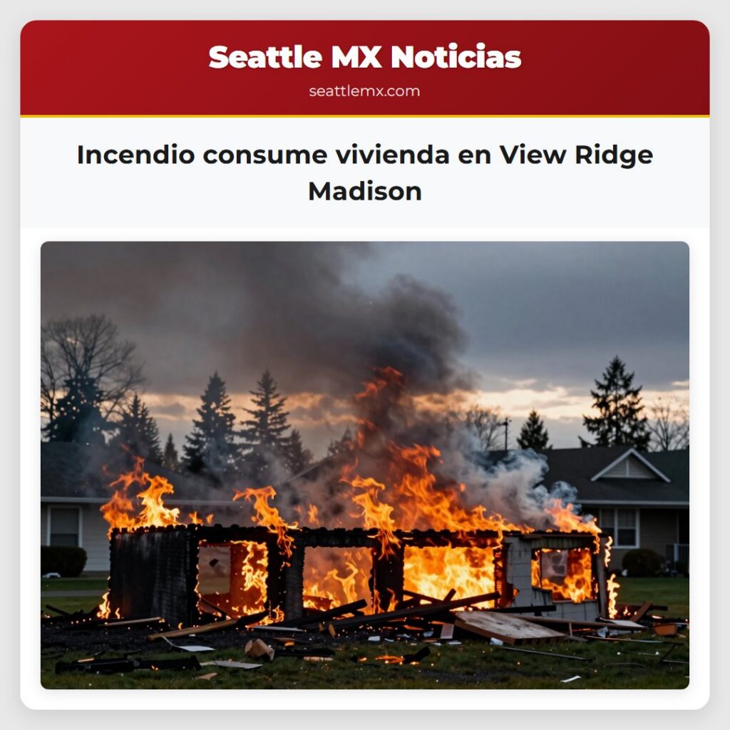 Incendio consume vivienda en View Ridge Madison