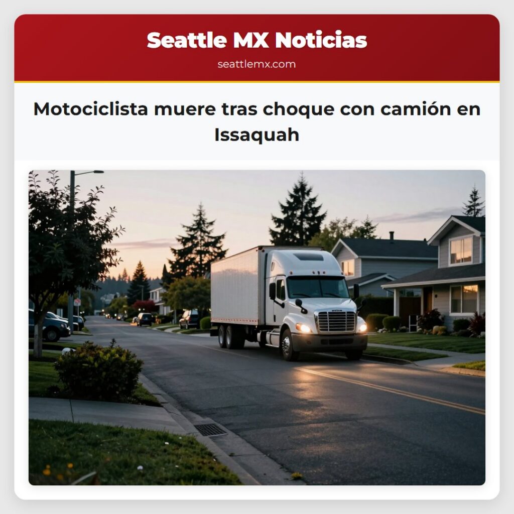 Noticias De Seattle 1 Motociclista muere tras choque con camión en