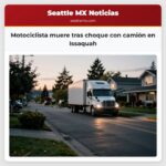 Motociclista muere tras choque con camión en Issaquah