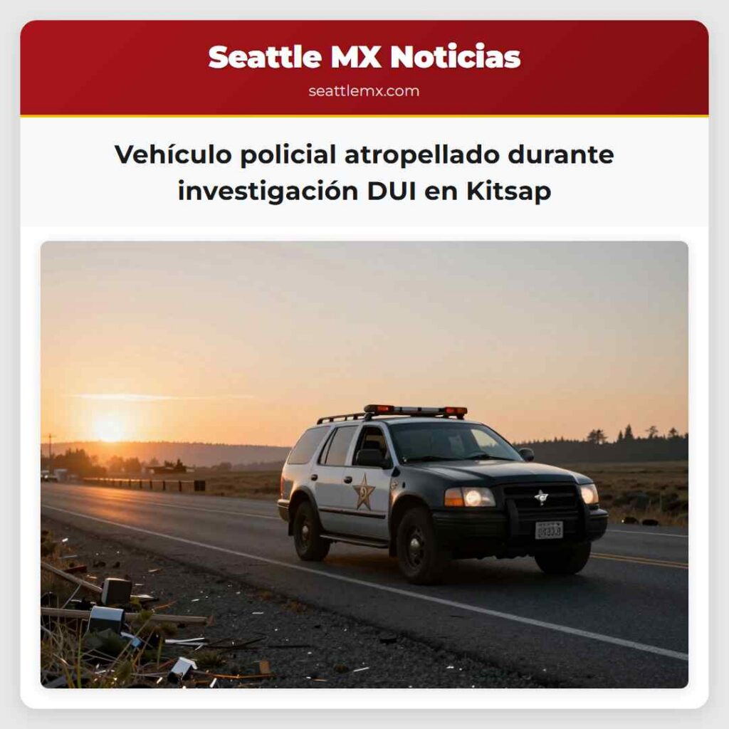 Vehículo policial atropellado durante