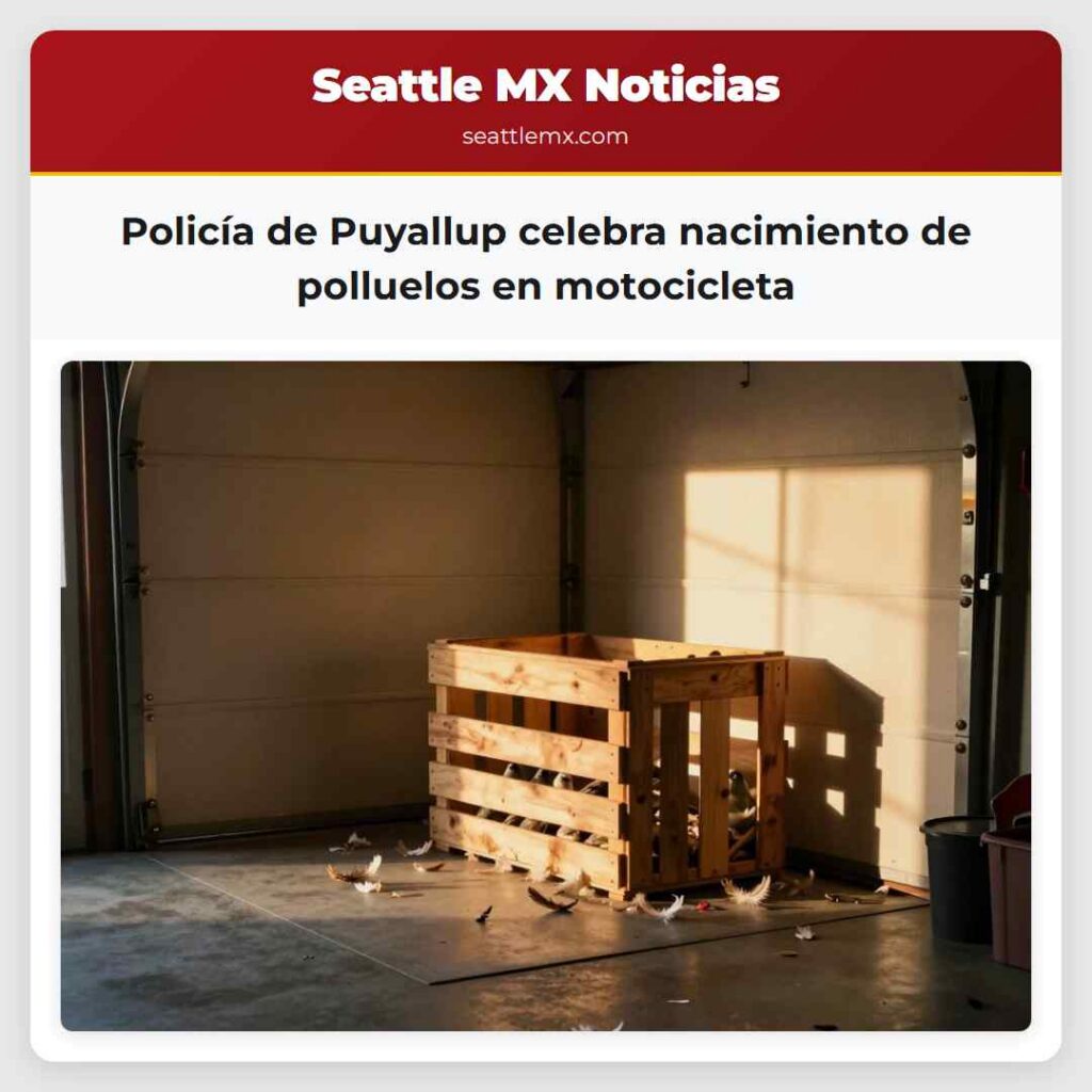 Policía de Puyallup celebra nacimiento de polluelos en motocicleta