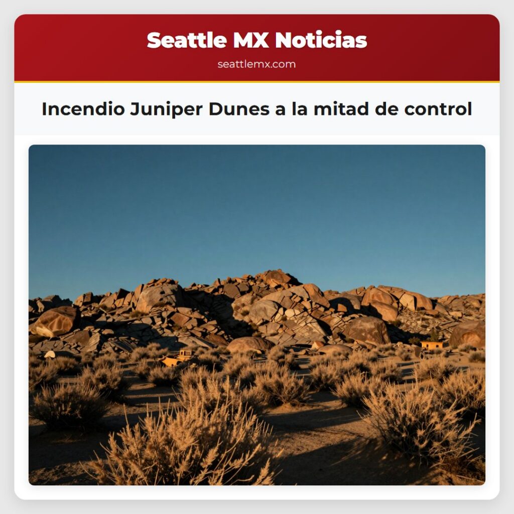 Incendio Juniper Dunes a la mitad de control