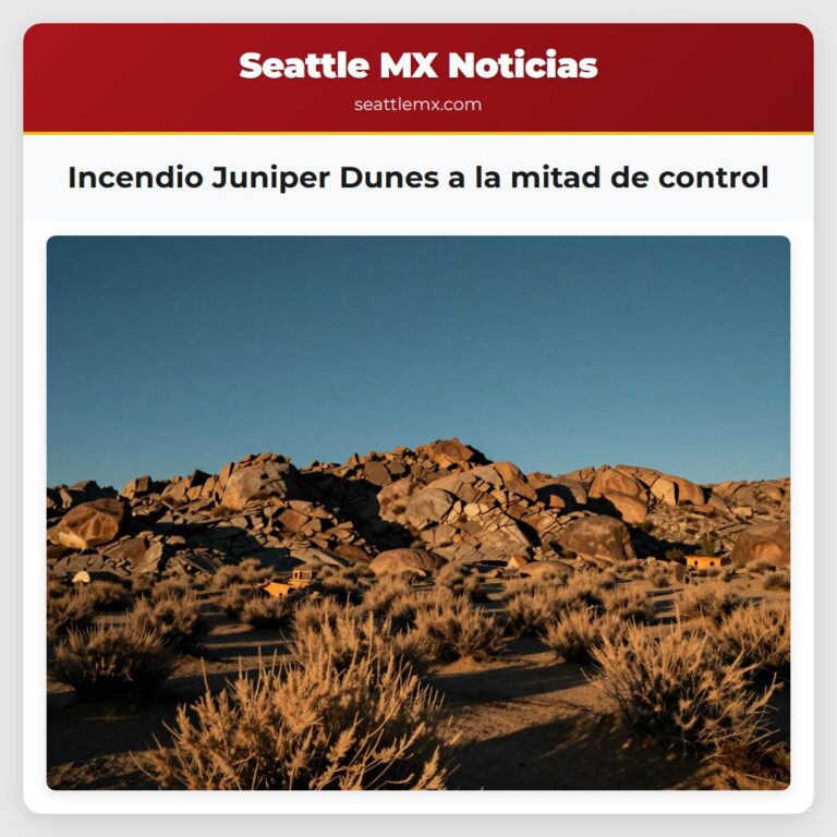 Incendio Juniper Dunes a la mitad de control