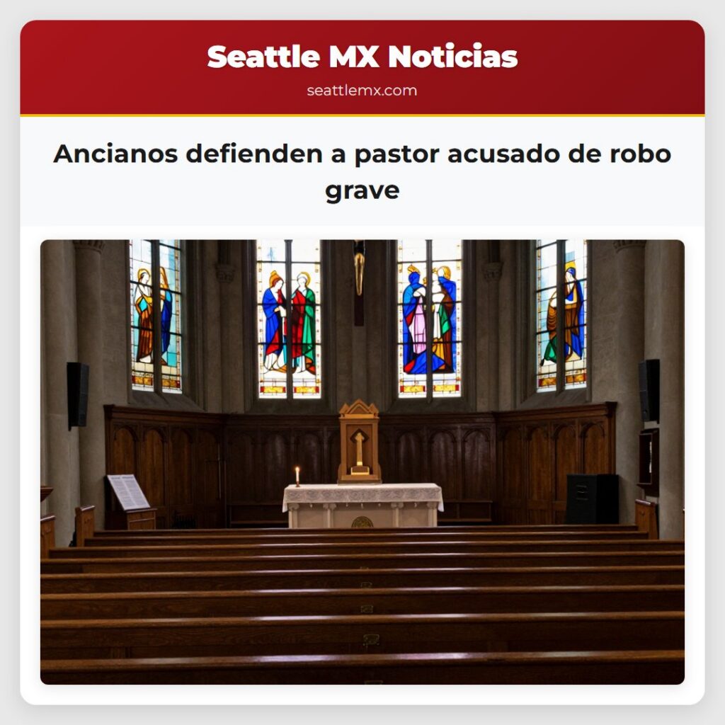 Ancianos defienden a pastor acusado de robo grave
