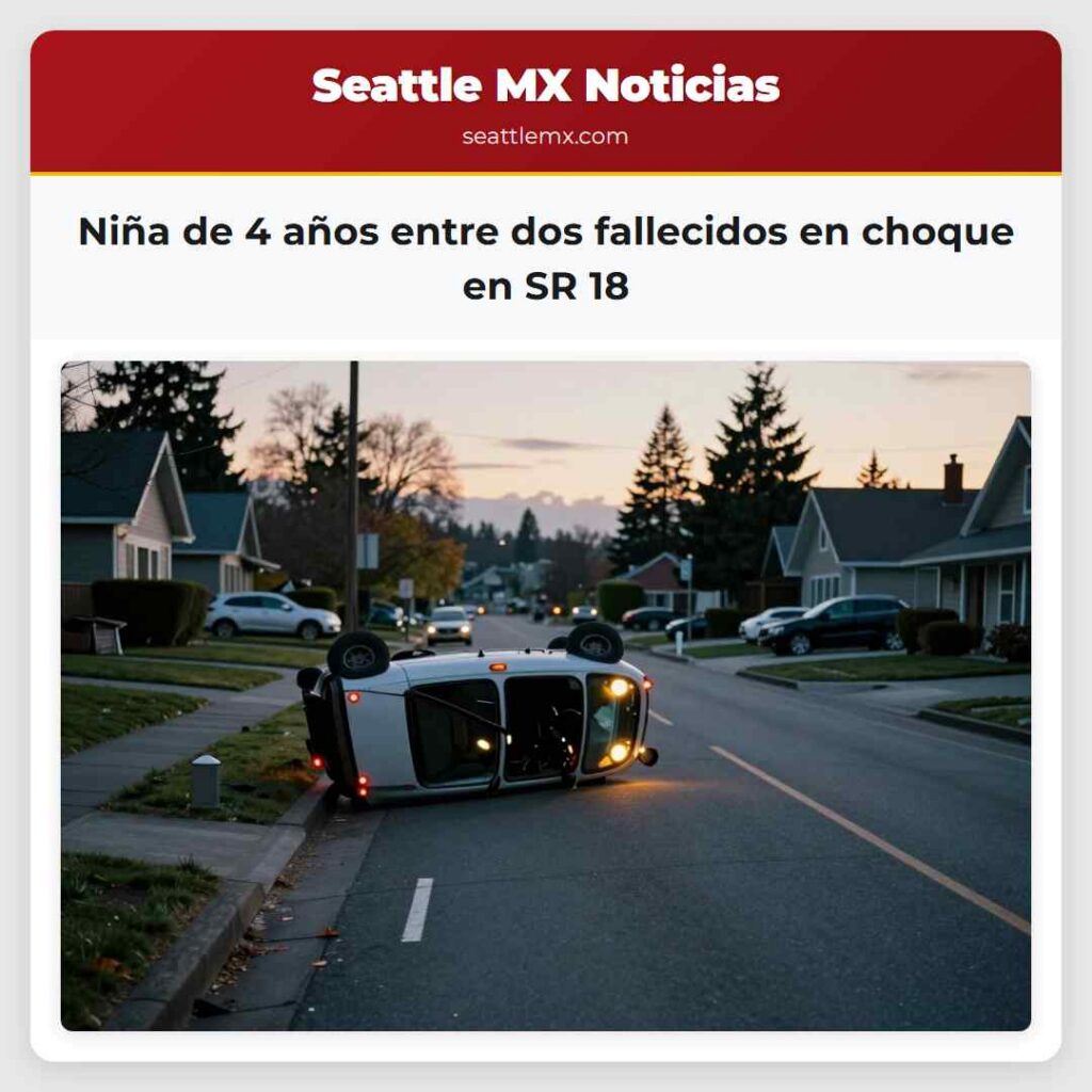Noticias De Seattle 4 Niña de 4 años entre dos fallecidos en choque en