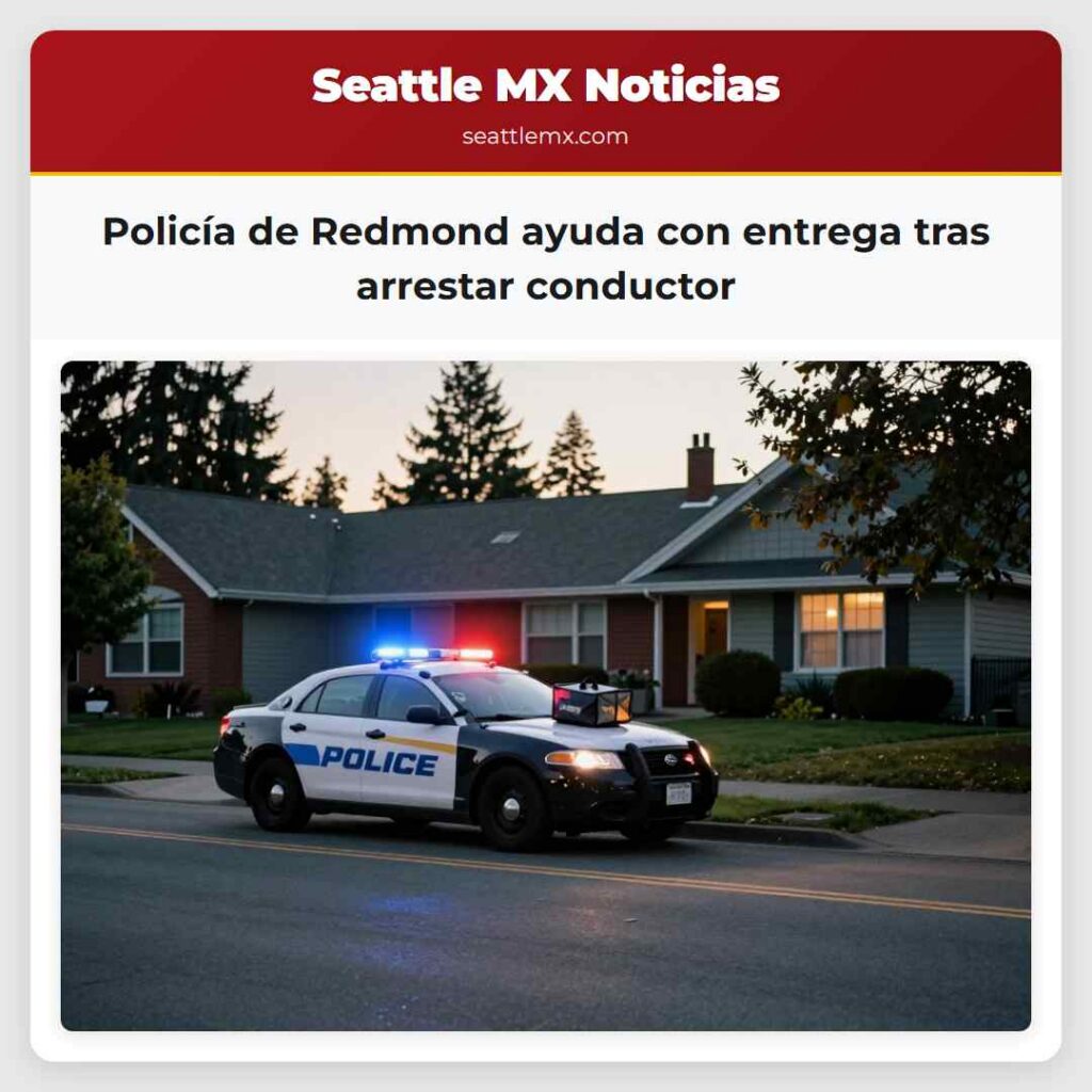 Policía de Redmond ayuda con entrega tras