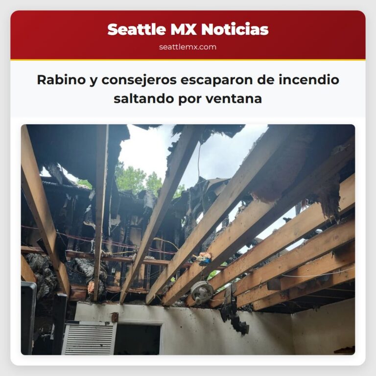 Rabino y consejeros escaparon de incendio saltando por ventana