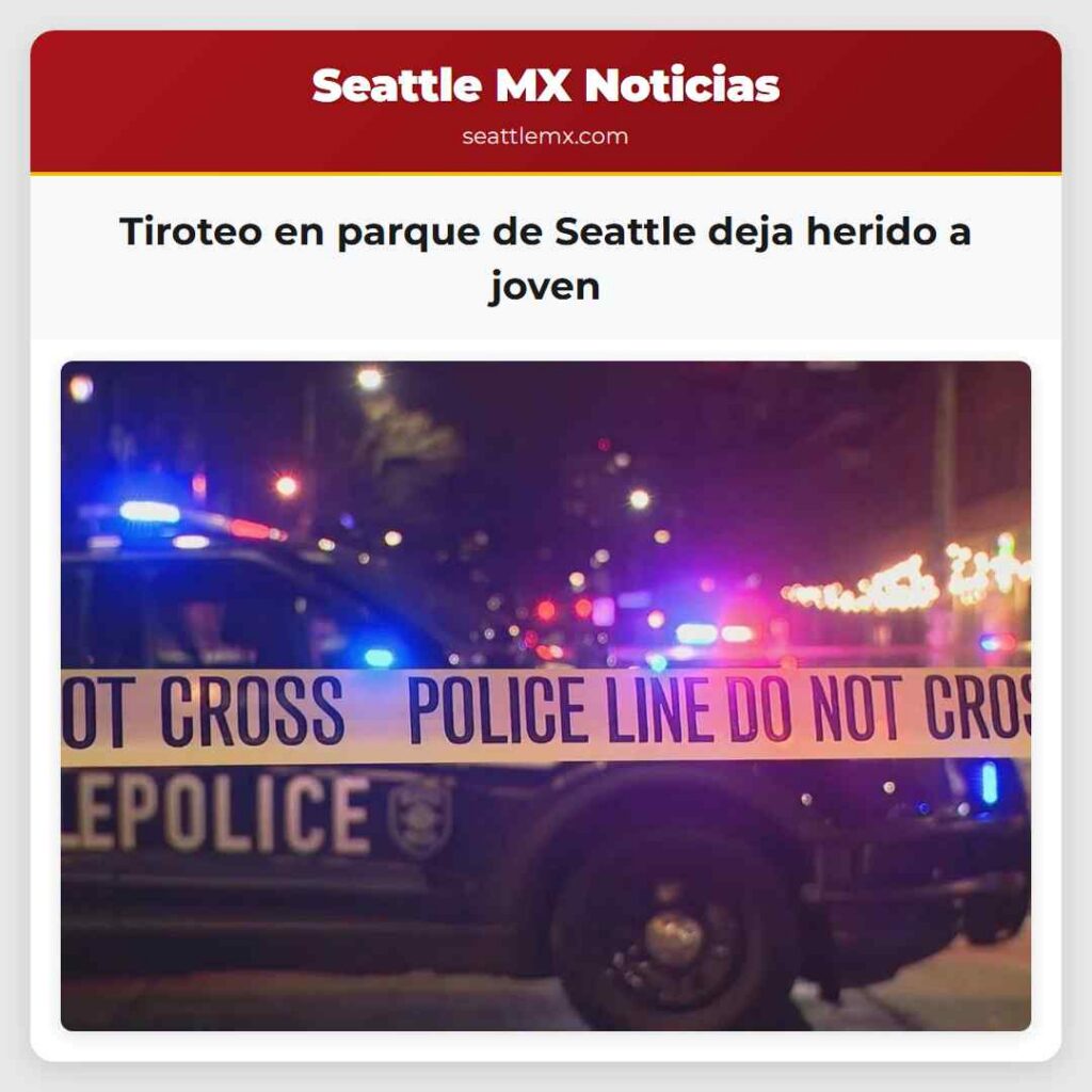 Tiroteo en parque de Seattle deja herido a joven