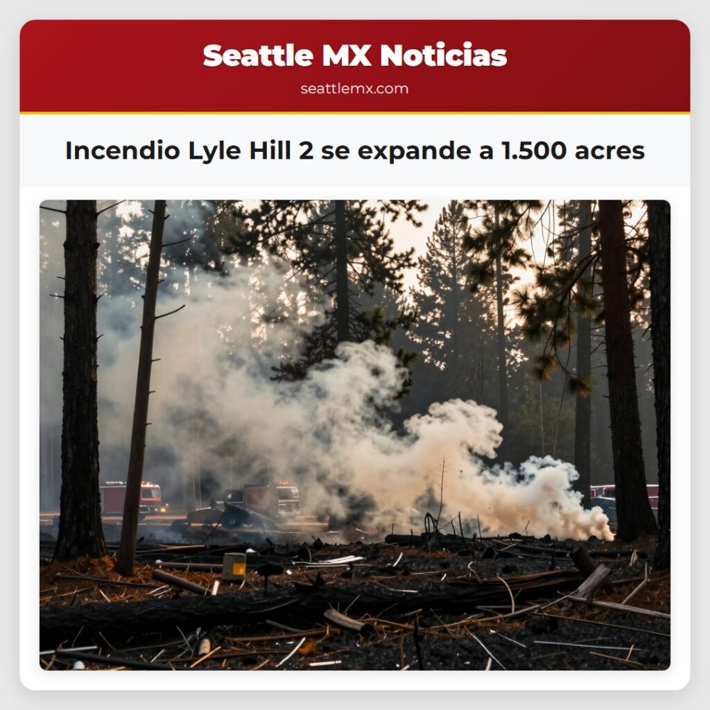Incendio Lyle Hill 2 se expande a 1.500 acres