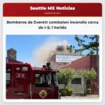 Bomberos de Everett combaten incendio cerca de I-5 1 herido