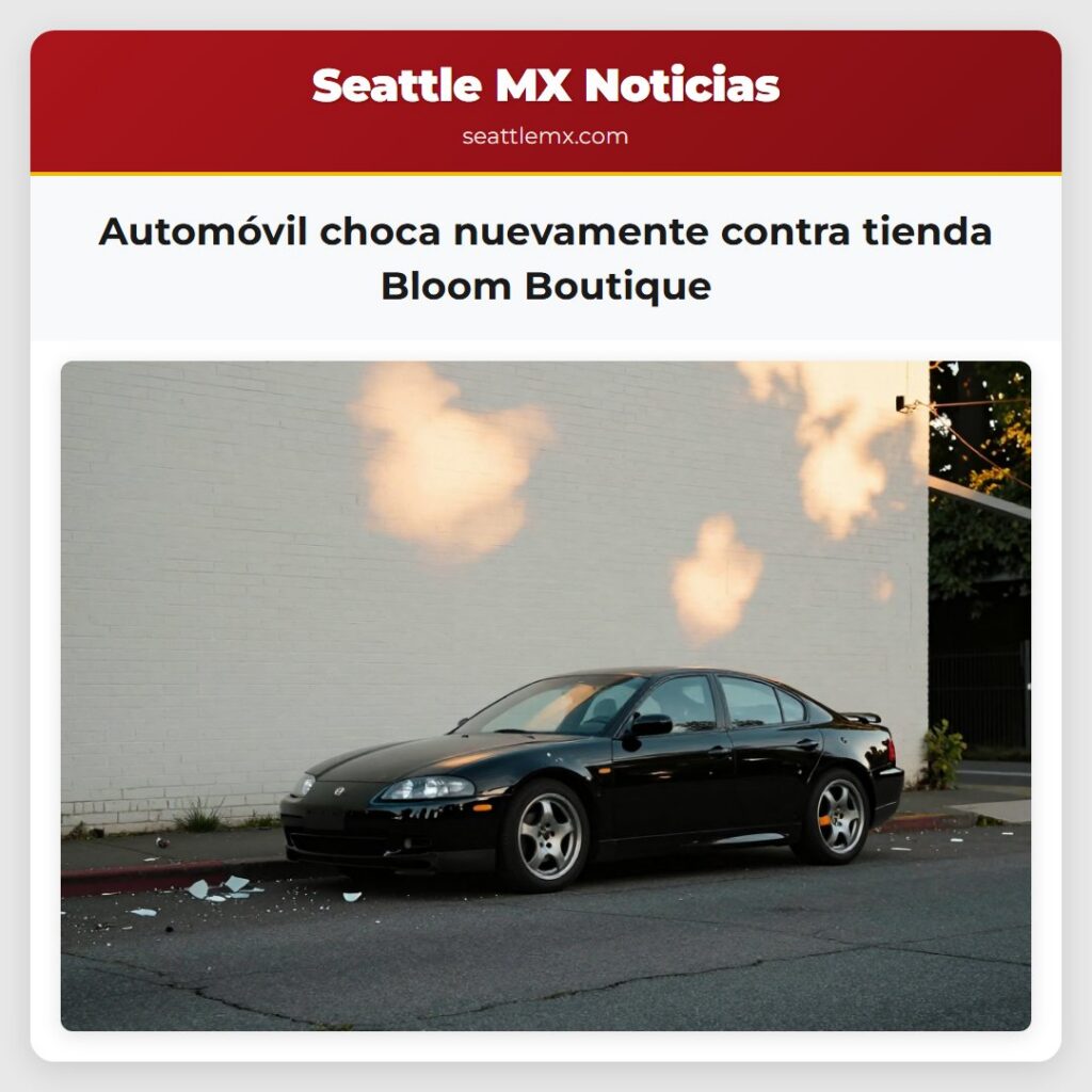 Automóvil choca nuevamente contra tienda Bloom Boutique