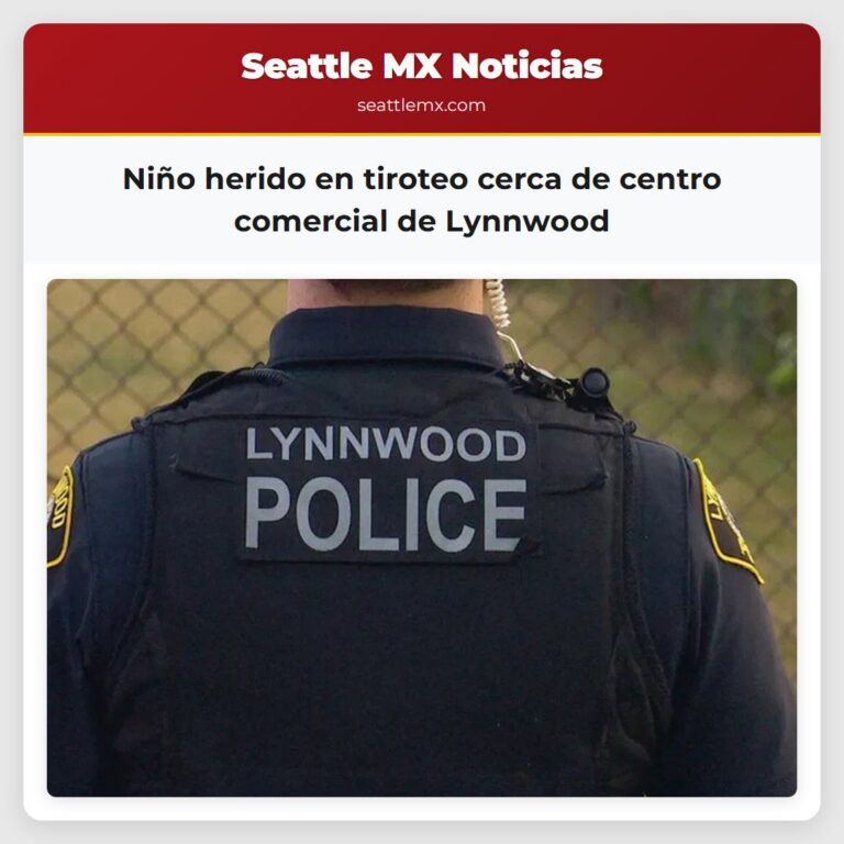 Niño herido en tiroteo cerca de centro comercial de Lynnwood