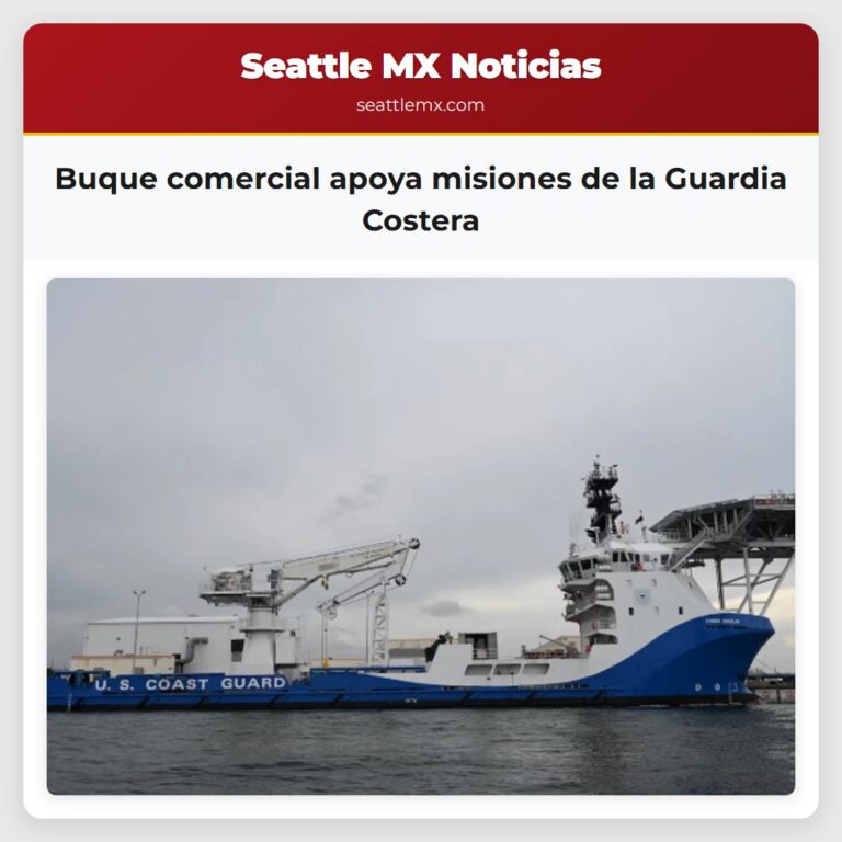 Buque comercial apoya misiones de la Guardia Costera