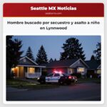 Hombre buscado por secuestro y asalto a niño en Lynnwood
