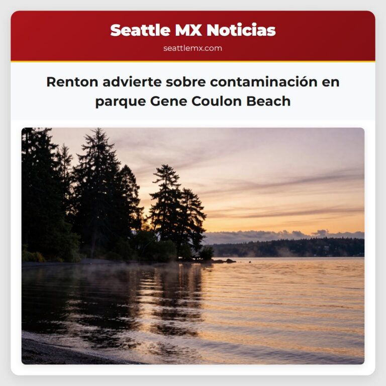 Renton advierte sobre contaminación en parque Gene Coulon Beach