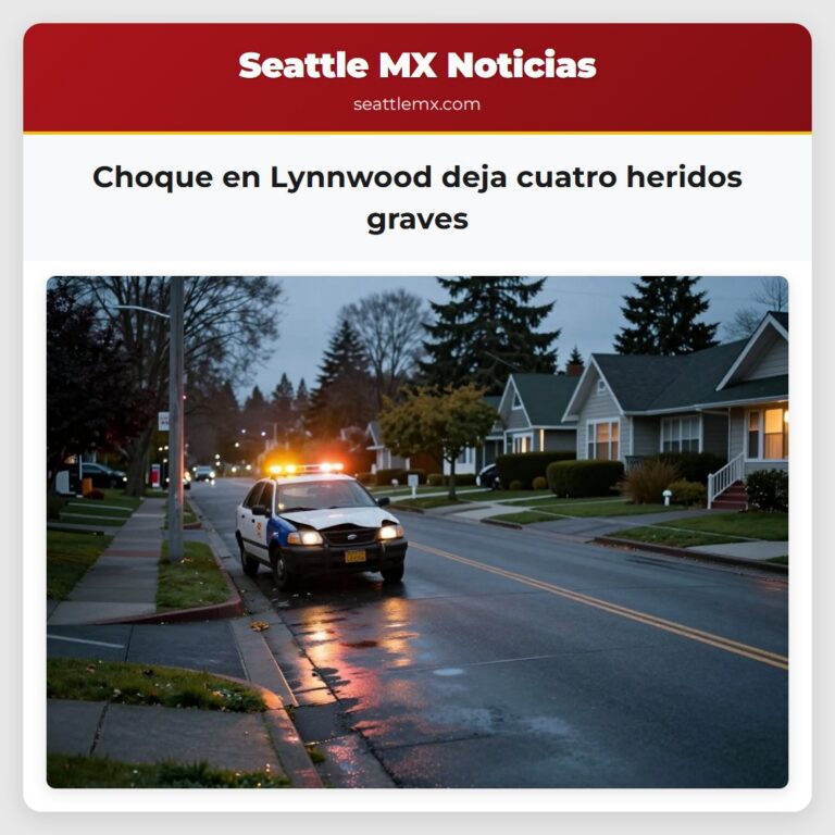 Choque en Lynnwood deja cuatro heridos graves