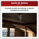 Incendio en baño se extiende al desván bomberos lo controlaron