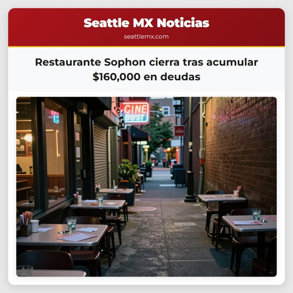 Noticias De Seattle 6 Restaurante Sophon cierra tras acumular $160,000