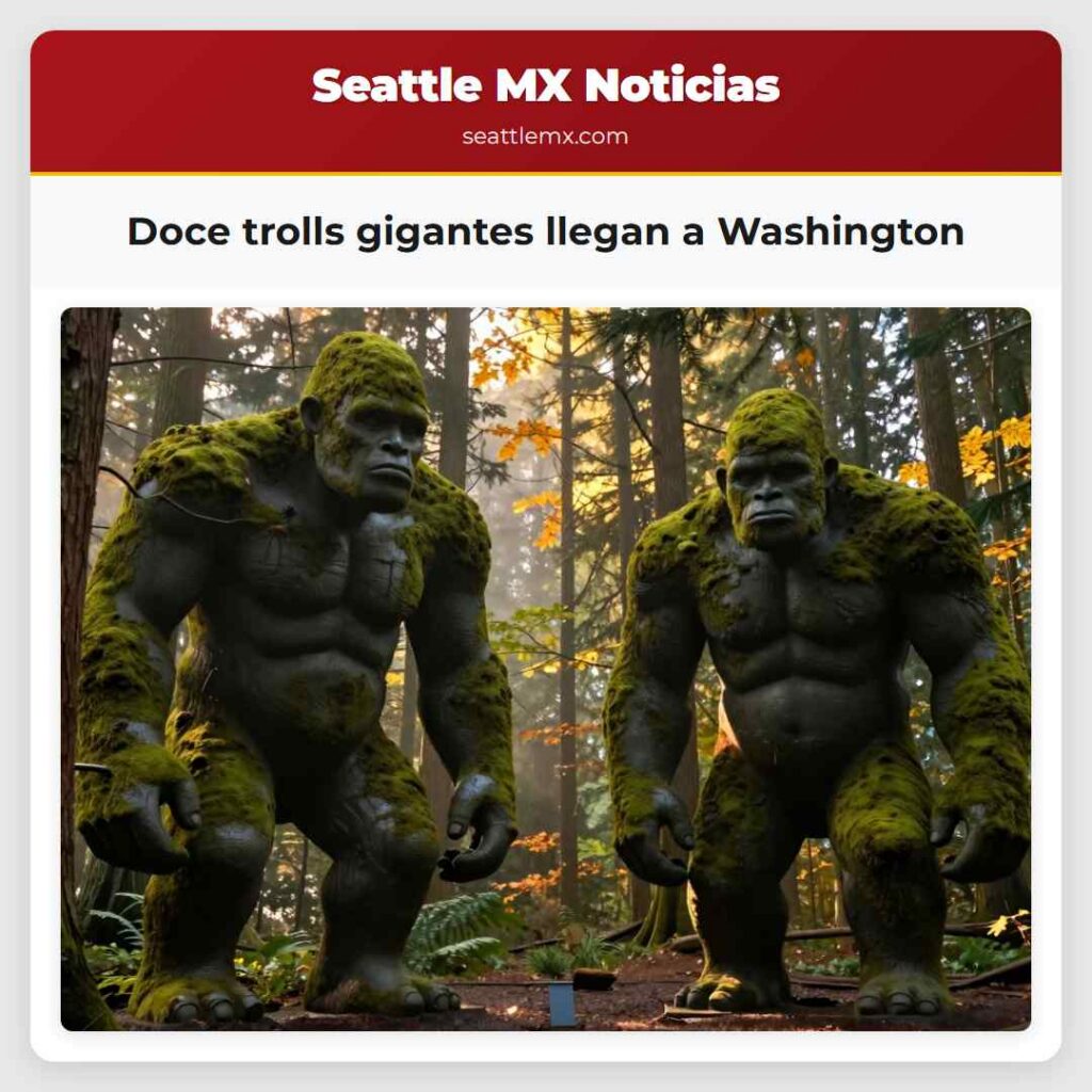 Noticias De Seattle 1 Doce trolls gigantes llegan a Washington