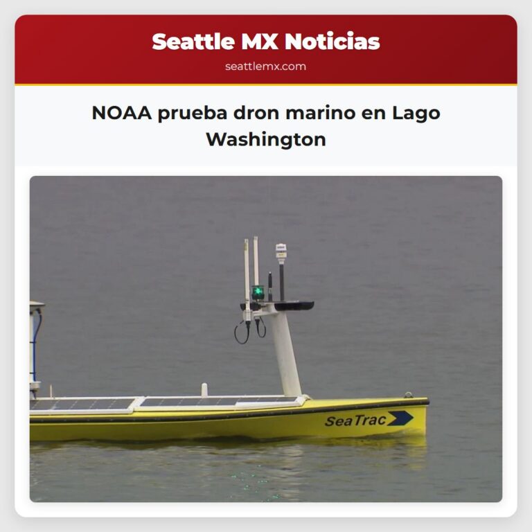 NOAA prueba dron marino en Lago Washington