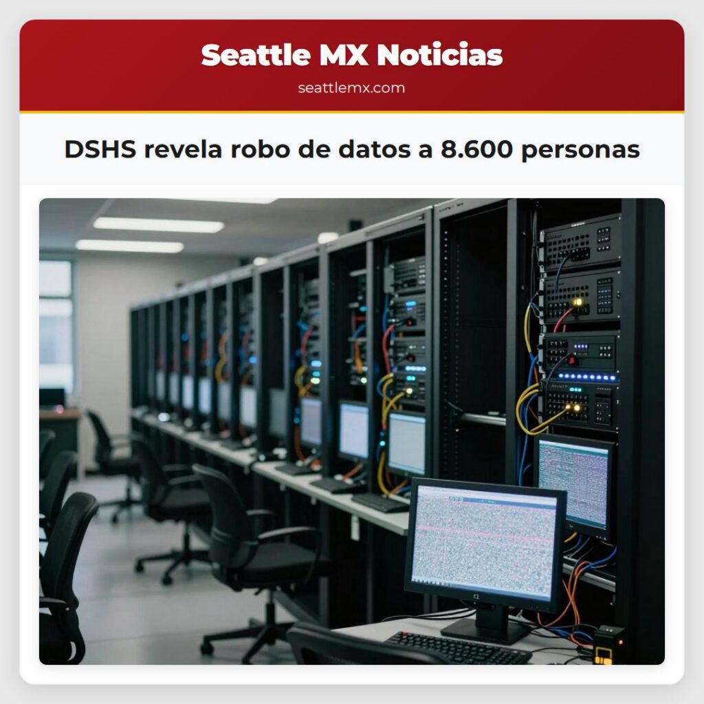 DSHS revela robo de datos a 8.600 personas