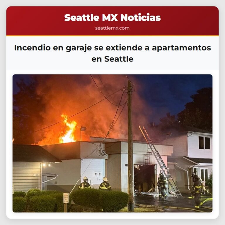 Incendio en garaje se extiende a apartamentos en Seattle