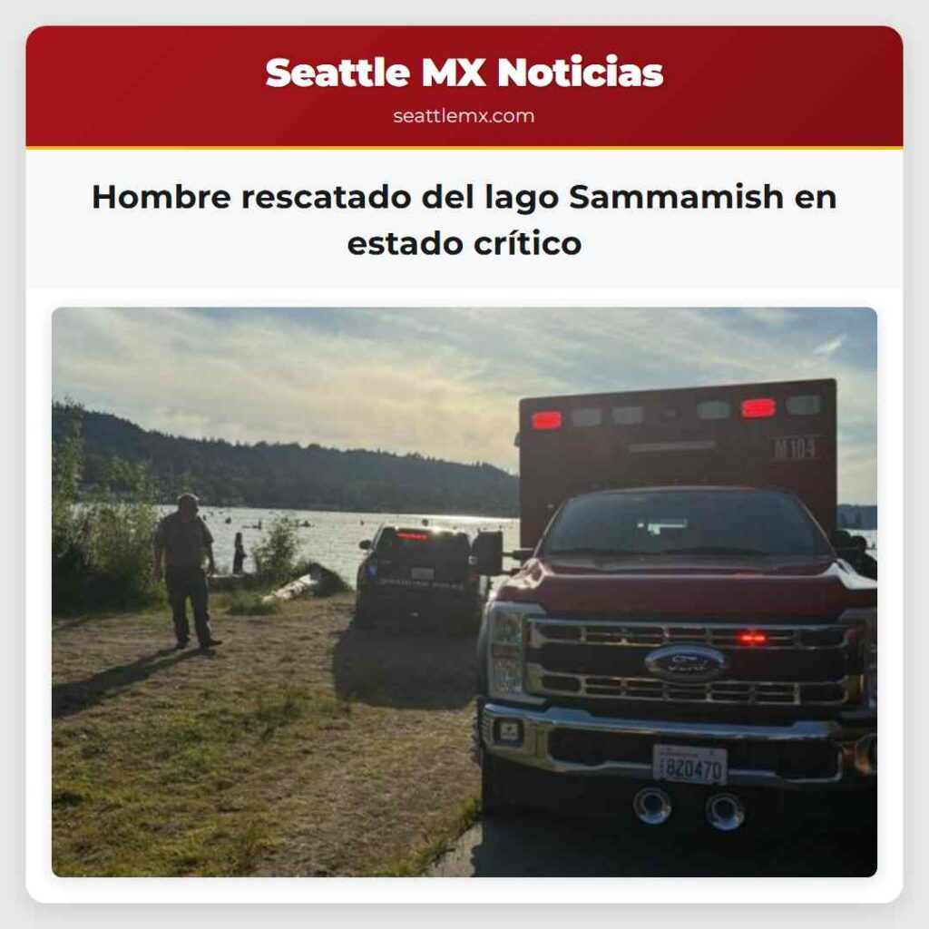 Hombre rescatado del lago Sammamish en estado